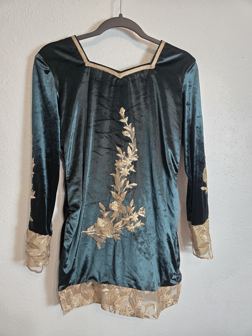 Luxury Velvet Embroidered Tunic Renaissance Boho